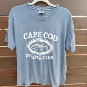Cape Cod Striper Club Comfort Colors Tee | Distressed‎ Blue | L | Fishingcore